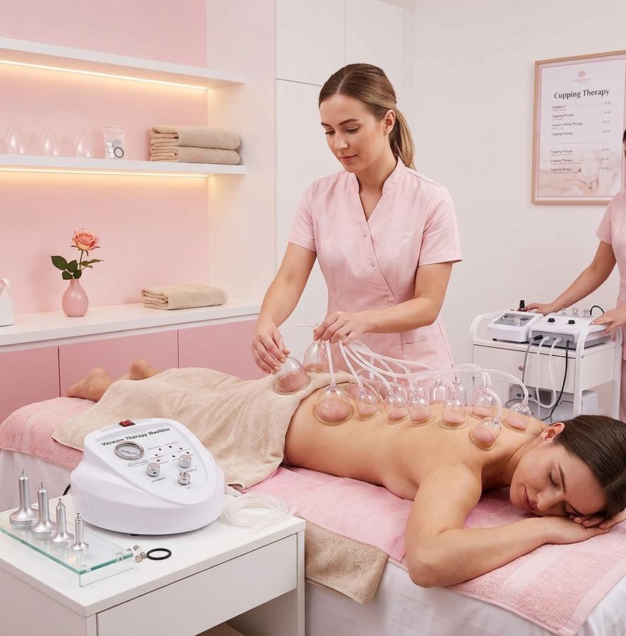 Vacuum therapy cupping machine with 30 cups